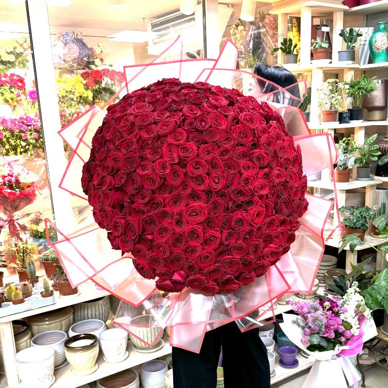 Р-750 Букет из 201 розы 70см.